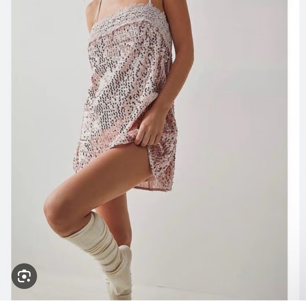 Free People That Girl Sequin Mini Slip Dress